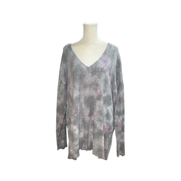 Torrid Pullover Drop Shoulder V-Neck Sweater in Tie Dye Size 2 - Picture 4 of 8